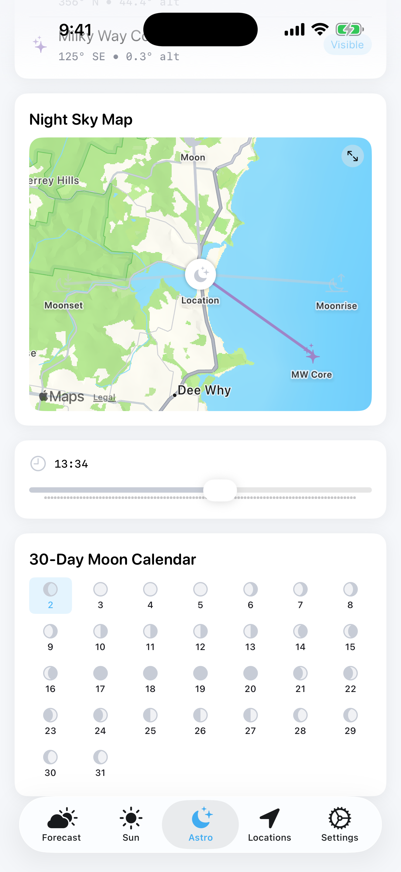 Moon calendar